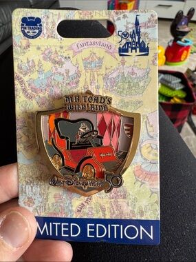 Disney Walt Disney World 50th anniversary Mr. toad’s wild ride pin NWT